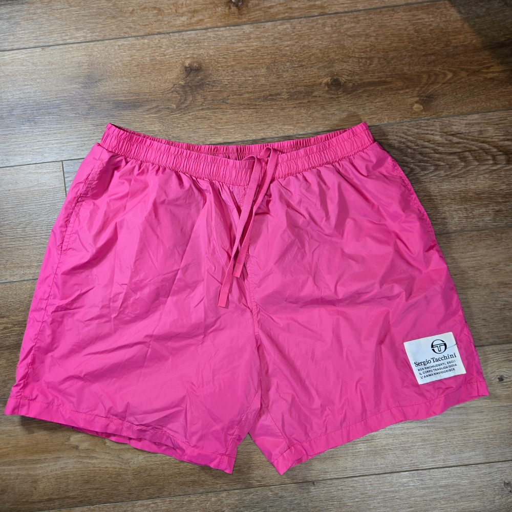 Sergio Tacchini Varenna Swim Shorts 2XL Pink Mesh Lined Drawstring Beach